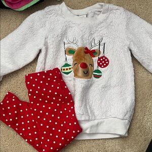 Baby Essentials White and Red Reindeer Set